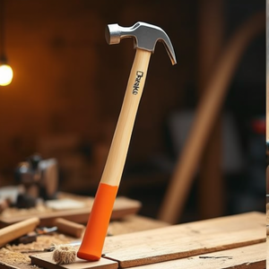 Marteau de charpentier Ttake 5087 avec manche en bois et poignée orange pour la menuiserie et le ciselage - Product Image 3