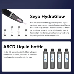 Hàng mới 2in1 Hydro nước oxy mặt máy giữ ẩm bong bóng feishuttle + seyo Hydra phát sáng da máy làm sạch sâu - Product Image 2