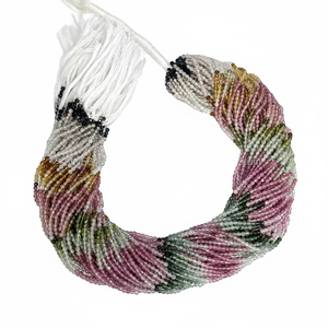 8mm Tourmaline facettes Rondelle perles de verre en vrac perles de cristal rondes plates pour la fabrication de bracelets de bijoux pour femmes et filles - Product Image 1