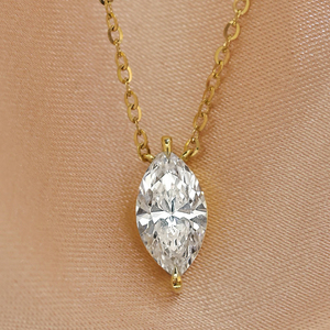 Collier en diamant de laboratoire de forme marquise personnalisée multi-formes F VS1, vente chaude, bijoux de mariée - Product Image 3