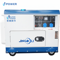 Générateur diesel silencieux 5 kVA résistant aux intempéries, démarrage automatique ATS, télécommande, capot insonorisé, centrale électrique portable sur remorque