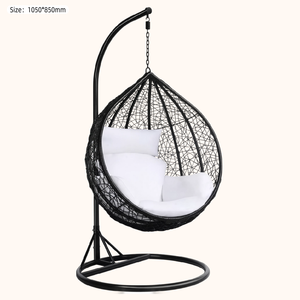 Fauteuil <span class=keywords><strong>suspendu</strong></span> en macramé Egg Rocking Chair, balançoire Ikean, balançoire automatique à deux places pour adultes, <span class=keywords><strong>hamac</strong></span> de véranda, balançoire <span class=keywords><strong>cocon</strong></span> - Product Image 2