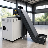 Presse à briquettes métalliques modèle 70, 1000KN, 5.5KW, 100kg/h, avec alimentation spirale et refroidissement par air pour copeaux de métal en poudre