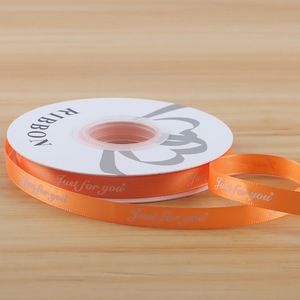 Colorful Wired Edge <b>Ribbon</b> Printed Logo Grosgrain <b>Ribbon</b> For Christmas Gift And Decoration Custom Logo Available - Product Image 4