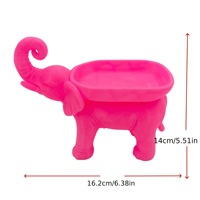 Plateau de rangement pour bijoux et dés en forme d'éléphant imprimé en 3D, une pièce de décoration d'intérieur polyvalente et mignonne