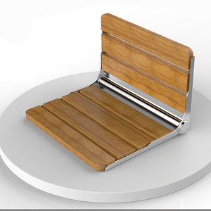 Wholesale Bamboo Bathroom <strong>Folding</strong> <strong>Stool</strong> Fold Down Shower Seat Wall-Mounted Shower Seats for Elderly - Product Image 2