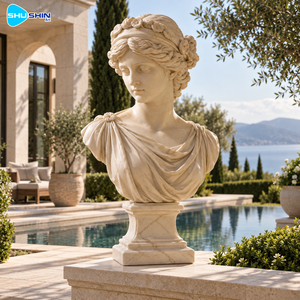 <span class=keywords><strong>Buste</strong></span> classique en marbre romain, <span class=keywords><strong>sculpture</strong></span> en pierre sculptée à la main, portrait personnalisé, décoration pour hôtel, jardin, villa, centre d'art, galerie, hall - Product Image 4