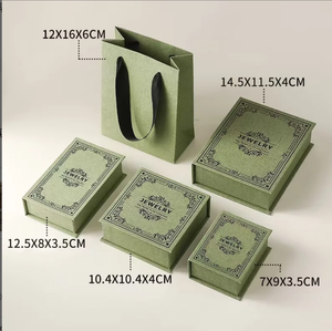 Boîte <span class=keywords><strong>à</strong></span> bijoux en carton recyclable style livre Cuckoo avec ruban pour bagues, boucles d'oreilles, bracelets, cadre photo, bougies, cadeaux - Product Image 5