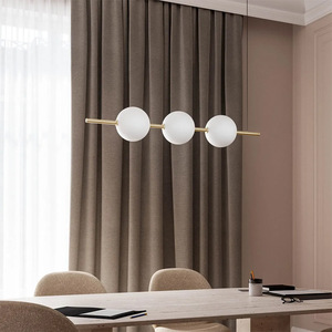 <span class=keywords><strong>Luminaire</strong></span> suspendu de style nordique pour restaurant, postmoderne, 4 lumières, noir, or, <span class=keywords><strong>verre</strong></span>, lampes suspendues pour salle à manger, cuisine, bar - Product Image 5