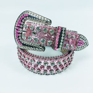 Diseñador nueva llegada Real Corona hebilla cuero rhinestone cinturón <span class=keywords><strong>de</strong></span> lujo punk tachonado púrpura diamante <span class=keywords><strong>cinturones</strong></span> para Mujeres Hombres - Product Image 2