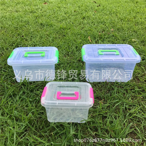 Plastic Pp <b>Storage</b> <b>Boxes</b> Rectangle Transparent <b>With</b> <b>Lid</b> For <b>Toys</b> Food Organizing Desktop Use - Product Image 3