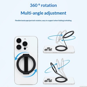 Nouveau support de téléphone portable pliable magnétique double face avec réglage flexible à 360° pour <span class=keywords><strong>regarder</strong></span> <span class=keywords><strong>la</strong></span> télévision et les diffusions <span class=keywords><strong>en</strong></span> <span class=keywords><strong>direct</strong></span> - Product Image 4