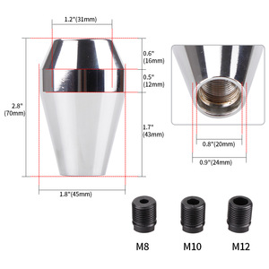 Aluminum Alloy Gear <b>Shift</b> <b>Knob</b> Silver Automatic Manual Car Gear Lever SFN119 Rustproof - Product Image 2