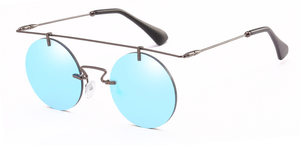 Gafas de <span class=keywords><strong>Sol</strong></span> Redondas de Metal sin Montura Estilo Príncipe, Novedad de Marca de Lujo 2025, Venta al por Mayor, Gafas de <span class=keywords><strong>Sol</strong></span> Retro sin Aro - Product Image 6