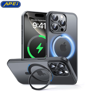 APEI Coque <span class=keywords><strong>de</strong></span> téléphone compatible avec support anneau rotatif à 360 degrés, résistante aux chutes et fine, pour <span class=keywords><strong>iPhone</strong></span> 15 15Pro Max - Product Image 1