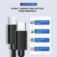 USB-C ke kabel USB mikro OTG pengisi daya kepang kabel sinkronisasi Data kabel pengisi daya adaptor kawat untuk PS4 Kindle Xbox Controller ponsel Android