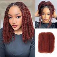 Extensions de tresses au crochet en cheveux humains brésiliens afro crépus Remy, 50g en vrac, couleur personnalisable, doux