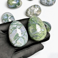 Œuf en Agate Mousse Polie de Haute Qualité, 4-5cm, Pierre Naturelle, Œufs de Pâques pour la Guérison, la Décoration Intérieure et les Cadeaux (Vente en Gros)
