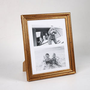 Venta caliente Vintage Rústico Montaje en pared Collage dorado Marco de fotos de plástico con alfombrilla - Product Image 6