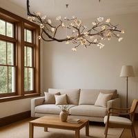 Lustres Branches Créatives de Luxe de Haute Qualité pour la Maison, Lampes Suspendues en Forme de Fleur pour Table à Manger