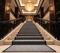 Tapis rectangulaire long en laine antidérapant pour escaliers et couloirs, tapis tufté à la main, tapis en laine fait main, tapis en laine sur mesure