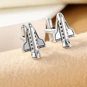 Mancuernillas de Aleación con Diseño de Cohetes <span class=keywords><strong>para</strong></span> Camisas de Vestir, <span class=keywords><strong>para</strong></span> <span class=keywords><strong>Novio</strong></span>, Camisa de Boda, Lujo - Product Image 5