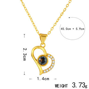 [Cobre] collar de proyección de diamantes de joyería de corazón <span class=keywords><strong>con</strong></span> <span class=keywords><strong>foto</strong></span> personalizada en el interior, <span class=keywords><strong>colgante</strong></span> de imagen oculta personalizado romántico - Product Image 6