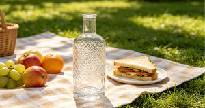 Bouteille en verre à liqueur transparente gaufrée <span class=keywords><strong>de</strong></span> 750 ml, vide, avec logo personnalisé, pour whisky, vodka, <span class=keywords><strong>gin</strong></span> - Product Image 3