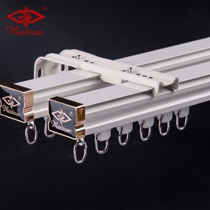 Curtain Rod Set Ceiling Mounted Curtain Track System Aluminum Profile Sliding Curtain Track Rail - Product Image 5