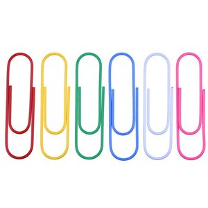 Clips en papier colorés Clips en plastique recouverts de plastique Clips en papier fins Clips en papier colorés de grande taille Marque-page pour la maison le bureau l'école - Product Image 4