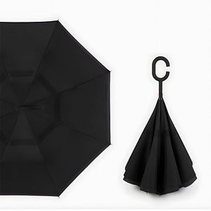 High Quality Reverse Shaped C Handle Windproof <b>Umbrella</b> Custom Inverted Rain Sun Portable Straight <b>Automatic</b> Inverted <b>Umbrellas</b> - Product Image 2