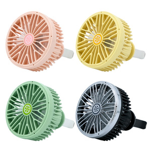 พัดลมติดรถยนต์พร้อมพอร์ต USB และไฟ Ambient Light พัดลมขนาดเล็กสำหรับเป่าลมในรถยนต์ ปรับความเร็วได้สามระดับ วัสดุ ABS - Product Image 5