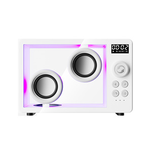 Reloj Despertador, <span class=keywords><strong>Altavoz</strong></span> Inalámbrico Transparente, Luz Ambiental, <span class=keywords><strong>Altavoz</strong></span> Portátil <span class=keywords><strong>para</strong></span> Computadora <span class=keywords><strong>de</strong></span> Escritorio, <span class=keywords><strong>Altavoz</strong></span> Portátil con Bajos Profundos y Sonido HiFi - Product Image 1