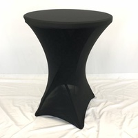 Nappe de table ronde extensible en polyester et élasthanne pour fêtes, mariages et cocktails