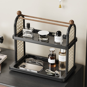Vintage Style Multi Layer Cup And Tea Rack Plastic Desktop Organizer For Home Office Storage Shelf - Product Image 3