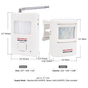 Sonnette sans fil avec détecteur <span class=keywords><strong>de</strong></span> mouvement PIR pour chambre d'enfant, évite les dangers, sonnette <span class=keywords><strong>de</strong></span> sécurité sans fil, <span class=keywords><strong>carillon</strong></span> <span class=keywords><strong>de</strong></span> <span class=keywords><strong>porte</strong></span> sans fil - Product Image 2