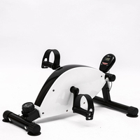 Vélo d'exercice sous le bureau - Appareil d'exercice des pieds portable pour s'asseoir avec écran LCD Mini pédaleur stationnaire pour usage domestique