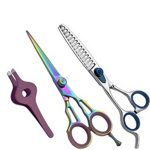 ASAP Eco-friendly Ultra-<b>Light</b> Fixed Finger Rest Right-Handed Long Handle <b>Dog</b> Hair Scissors 6.25" Convex Blade Shark Tooth Pet - Product Image 2