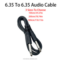 Kabel ekstensi koneksi Audio 6.35 hingga 6.35 kabel Audio Amplifier konsol Mixing mikrofon