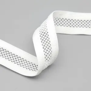Schwarz-Weiß-Hose Verstellbares Knopfloch-Gummiband Gehäkelter elastischer Knopf Elastischer Bund