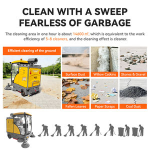 Balayeuse de rue commerciale montée sur tricycle pour véhicules électriques, pour routes et parkings en béton et bitume - Product Image 2