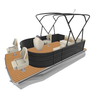 Bote Pontón de Aluminio de 4.6m con Motor Fuera de Borda de 90HP, Diseño de Yate de Lujo, Deportivo, Recreativo, para Pesca, con Asientos Delanteros para Pescadores y Sofá Trasero para Relajarse - Product Image 4