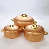 Ensemble de 3 casseroles isothermes empilables de 1L, 2L et 3,5L avec bouton rotatif, pour le festival de l'Aïd en Afrique, les potluck et la restauration
