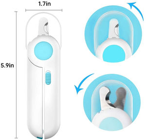 مقص أظافر آمن للقطط والكلاب-أظافر بإضاءة ليد للأظافر الداكنة ، غطاء شفرة & طاحونة كهربائية 2 في 1 - Product Image 5