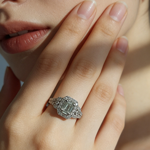 Bague de fiançailles unisexe en or massif 10K/14K/18K, diamant de laboratoire de qualité IGI VVS-VS, style classique, pour soirée, tendance, en grappe, personnalisable en argent - Product Image 6
