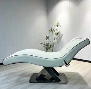 New High-End Modern Leather Beauty Bed for Salons <b>Adjustable</b> S-Shaped Eyelash & Nail Art Bed Face Washing Ear Picking Features - Product Image 5