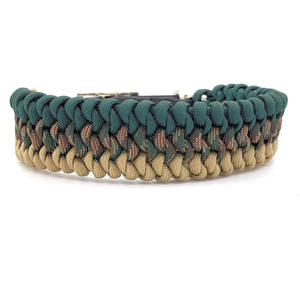 Collier de chien en nylon de haute qualité personnalisé de luxe confortable formation en plein air marche collier pour animaux de compagnie tissé à la main impression de <span class=keywords><strong>parachute</strong></span> - Product Image 6