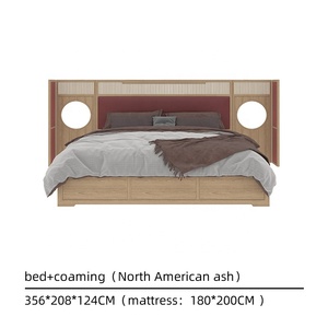 Nuovo Set <span class=keywords><strong>Letto</strong></span> in Legno Massello Stile Cinese con <span class=keywords><strong>Testiera</strong></span> <span class=keywords><strong>Libreria</strong></span> Contenitore, <span class=keywords><strong>Letto</strong></span> <span class=keywords><strong>Matrimoniale</strong></span>/King Size di Lusso per Hotel - Product Image 6