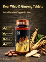 Comprimés de Ginseng et Baies de Goji Deer Whip – Complément Herbal Naturel pour Hommes – Soutien Immunitaire et Gestion de l'Énergie – Personnalisable et Discret