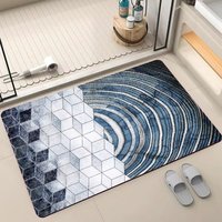 Moderner, rutschfester, wasserdichter, pflegeleichter Polyester-Badteppich für den Haushalt, umweltfreundlich und maschinell gefertigt